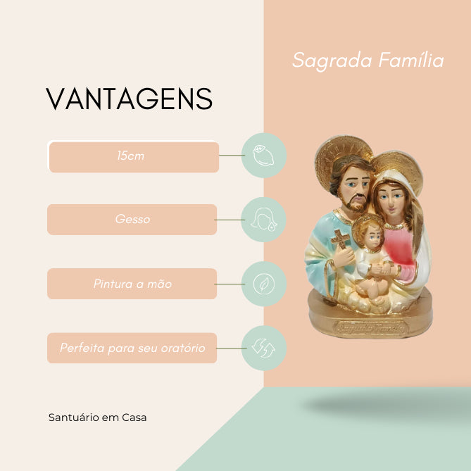 Imagem Sagrada Família em Gesso