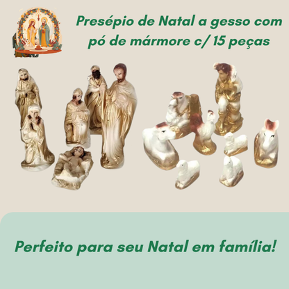 Presépio 15 peças com pó de mármore